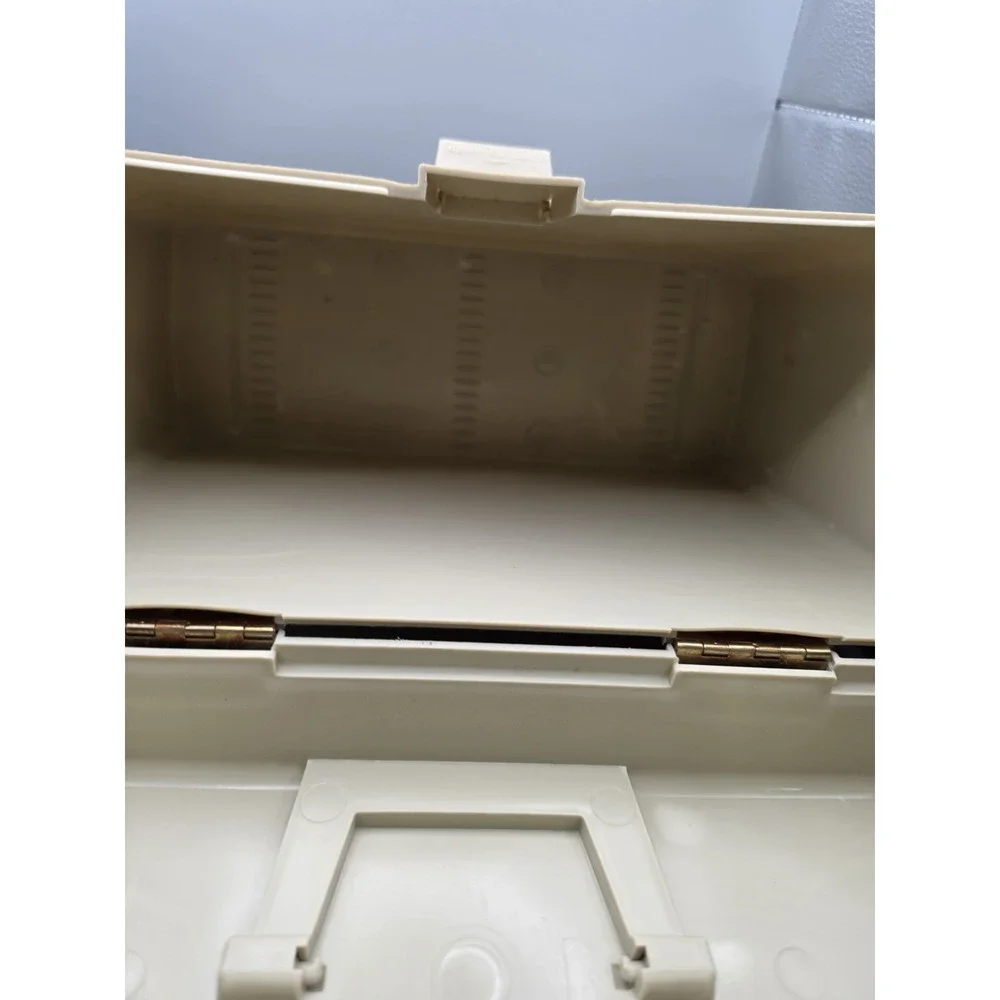 Vintage Sterling Plastics Multi File #274 Portable File Box Case Beige USA